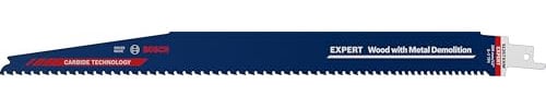 Bosch Professional 1x Hoja de sierra sable Expert `Wood with Metal Demolition` S 1267 XHM (para Madera con metal duro, Longitud 300 mm, accesorios Sierra sable)