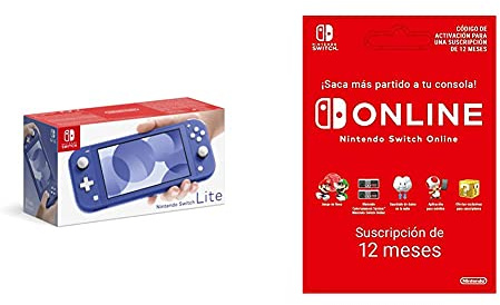 Nintendo Switch Lite Azul + Switch Online 12 Meses Código de Descarga