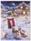 Nexos Trading LED Wandbild Beleuchtung 30x40 cm Bescherung Schneemann 3 LED Fotodruck Kunstdruck Leuchtbild Weihnachten Batterie Timer 20 Glasfiber Effekt-LED Weihnachtsabend