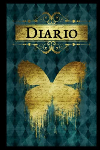 Diario de 200 páginas: Libro de estilo antiguo para escribir. Libreta bonita para escribir tu historia. Cuaderno bonito de tapa dura. Diario secreto ... 1 línea. Diario de 100 hojas 15,24 x 22,86 cm