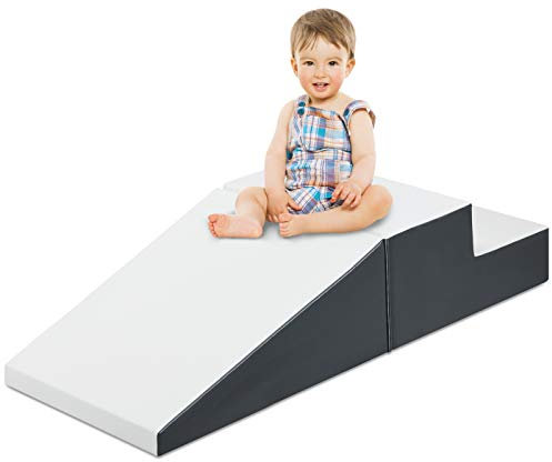 DREAMADE 2tlg. Großbausteine Kinder Bausteinset Schaumstoff, Riesenbausteine zum Rutschen & Klettern, Bauklötze Softbausteine Treppe & Rutsche für Kinderzimmer Kindergarten (Farbe3)