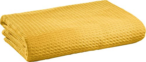 Erwin Müller Sommerdecke, Baumwolldecke Curry Größe 150x200 cm - luftig-leicht, weiche Qualität, sehr angenehm - 100% Baumwolle
