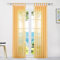 ESLIR Gardinen mit Schlaufen Vorhänge Fensterschal Transparent Schlaufenschal Voile Gardinenschal mit Dekokugeln Orange BxH 140x225cm 1 Stück