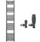 Myhomeware 300mm Wide Straight Anthracite Grey Heated Bathroom Towel Rail Radiator With Valves For Central Heating UK (With TRV Angled Valves, 300 x 1700 mm (h))