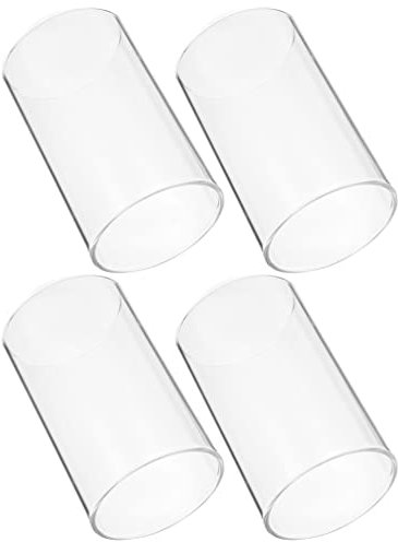 BESPORTBLE Hochzeitsdeko Teelichthalter 4 Stücke Glaszylinder Kerzenhalter Kerzenst?nder Glaszylinder Teelichtglas Kerzenschirme für Mittelstücke Tischdeko 20cm Weihnachtsdeko