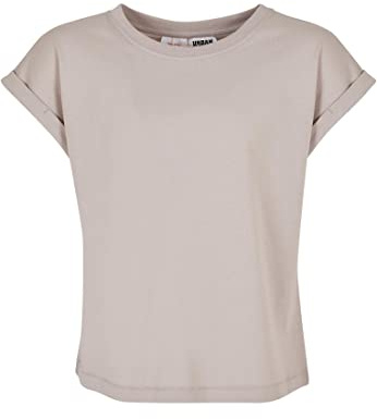 Urban Classics Damen Girls Organic Extended Shoulder Tee warmgrey, 134/140