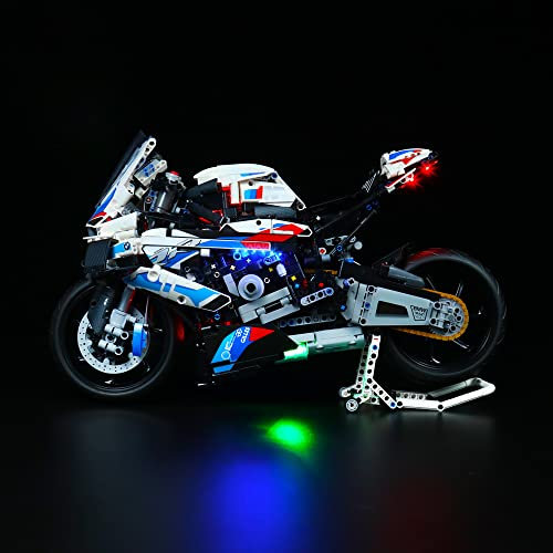 LocoLee Led Licht Set Kompatibel mit LEGO BMW M 1000 RR, Dekorations Led Beleuchtungs Set Compatible with LEGO 42130 Technic BMW M1000, Nur Lichter-Set, Kein Modell (Standard Version)