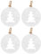 TianWlio 4PC Eisen Schneeflocke Weihnachtsbaum Anhänger Weihnachtsschmuck Weiß Zinn Anhänger Weihnachtsbaum Anhänger Spiegelaufhängung