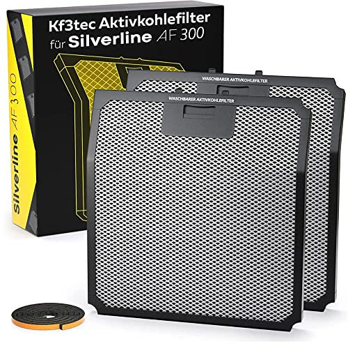 Kf3tec Aktivkohlefilter für Silverline AF 300 Aktivkohlefilter (2Pack)