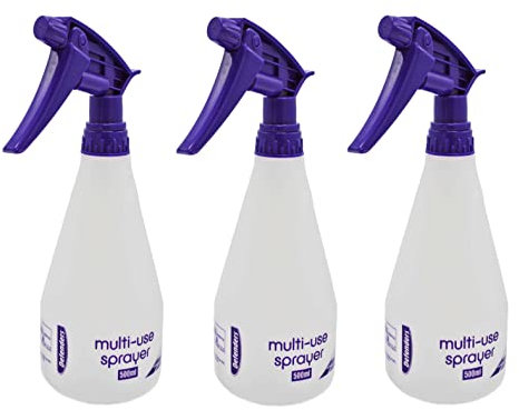 SKYTE® 3 Pack Multi Use Spray Bottle 500ml Gardening Barber Spray Bottles for Cleaning, Plant Misting, Household No-Leak Spray Bottle Hair Beauty Multipurpose Hairdressing Mist Spray