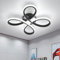 Comely Moderne LED Deckenleuchte, Schwarz 30W 3500LM Deckenlampe, Creative Flower Form Deckenbeleuchtung LED aus Acryl für Schlafzimmer Wohnzimmer, Kaltes Weiß 6500k