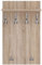 AKKE Garderobenpaneel Wandgarderobe Mit Ablage Wandpaneel Garderobe PVC Maxi Retro-holz 90cm x 60 cm