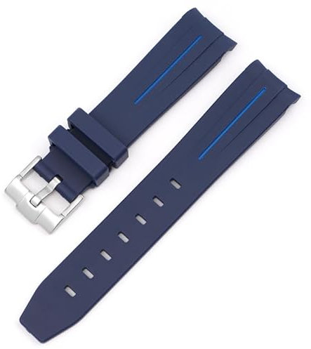 BBZ Weiches Gummiband Neues Silikon-Uhrenarmband Kompatibel mit Omega X Swatch Moon Watches Men Women 20mm Curved End Rubber Wrist Band