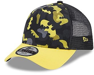 New Era Batman Fankappe Kinder Truckercap schwarz gelb Comic Superheld Mesh gebogener Schirm - Child