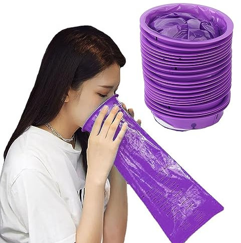Erbrochene Beutel, 20 Stück, Einweg-Kotzbeutel, 1000 Ml, Auslaufsicher, Kotbeutel, Übelkeitsbeutel Gegen Reisekrankheit, Auto und Flugzeug, Kinder, Frauen