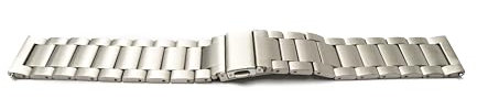 System-S Armband 22 mm aus Titan mit Faltschließe für Smartwatch in Grau