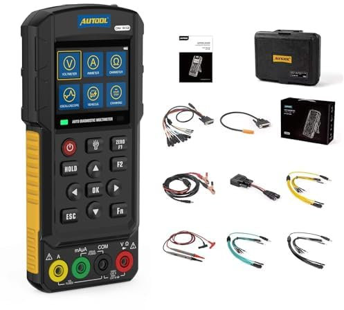 Tester digitale multimetro, Tensione Corrente Frequenza Resistenza Circuito Segnale Analogico Oscilloscopio Segnale accensione Impulso Iniettore Relè Aignal Kline può leggere i dati Misura Strumento