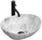 GTM Design Aufsatzwaschbecken Matt Modern Waschbecken ohne Hahnloch - Elegant Aufsatzwaschbecken Oval für Badezimmer und Gäste WC - nur Bad Waschbecken - Modell 17