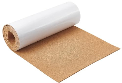 BENECREAT 200x30 cm Selbstklebende Korkrollen, 3 mm Dicke Korkplatten Burlywood-Korkbrettmatten Untersetzer Korkplatten Für Die Dekoration von Wandmöbeln, DIY Handwerk