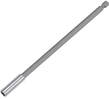 sourcing map 150mm/6 Magnetic Drill Bit Holder Extension, 1/4 Hex Shank Screw Drill Bit Holder Quick-Change for Drills, Socket Adapters, Automotive Maintenance, Household Use, DIY