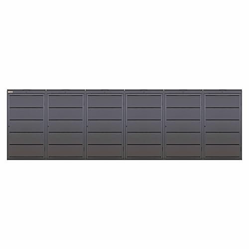 BIO Stefan® Dagobert Box pour poubelles Set de 6 pièces 240L | Acier galvanisé | Habillage Robuste pour poubelles | Box à déchets, abri à déchets | utilisable comme boîte à Paquets
