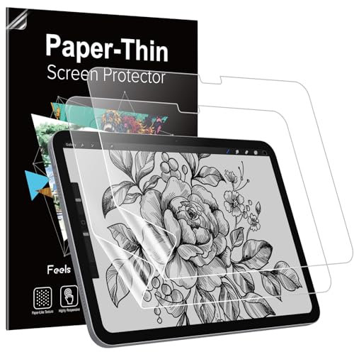 MoKo 2 Stück Papier Schutzfolie für iPad Air 11 Zoll M3 2025/M2 2024 (Air 7./6. Generation), Schreiben und Zeichnen wie auf Papier, Kratzfeste Blendfreie Matte PET Folie, Kompatibel mit Apple Pencil