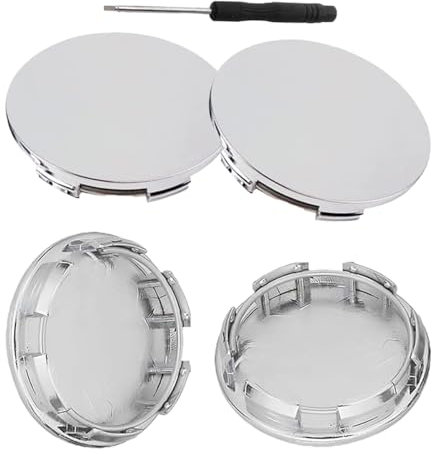 RXKFIGX 4 Stück Felgenkappen Nabenkappen Compatible Alufelgen Nabenkappen OD 68mm für Radnaben Auto Zubehör Radnaben Radnabenkappen mit Schlitzschraubendreher