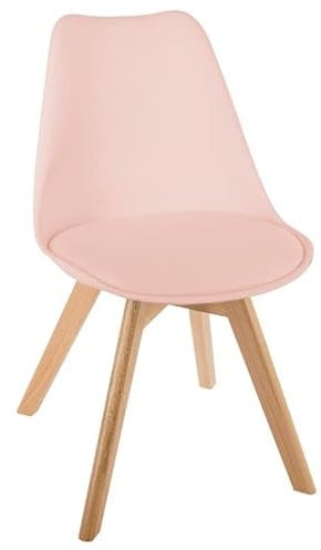 UNIVERSDECOR Chaise Style Scandinave Stockholm (Rose poudré, 1 Chaise Stockholm Style Scandinave)