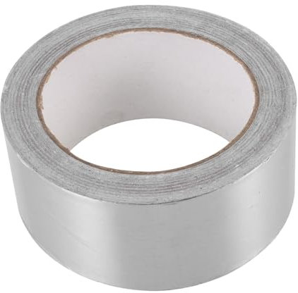 MUSISALY Cinta de Aluminio Aislante para Conductos de Aire Acondicionado Cinta Selladora de Conductos Cinta de Aluminio Plateada de Larga Duración