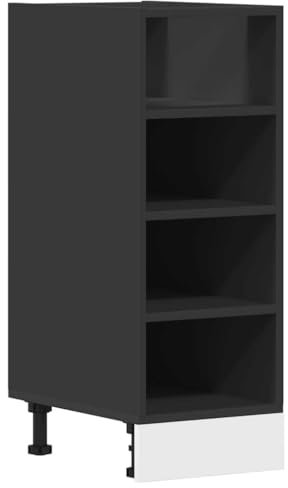vidaXL Unterschrank Riga Schwarz 30x44,5x81,5 cm Holzwerkstoff