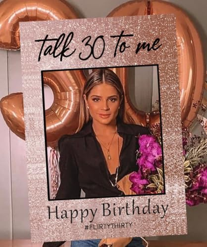 LaVenty Talk 30 to Me Geburtstag Dekoration Talk Thirty to Me Party Photo Booth Requisiten Rahmen 30. Geburtstag Dekoration Zubehör Für Ihre Schmutzigen 30 Geburtstag Dekoration