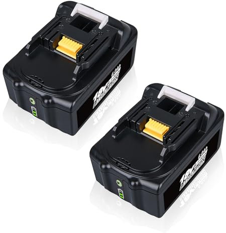 ZEERISA 6.0Ah 18V BL1860B Lithium Battery Replacement Compatible with MAKITA 18V BL1830, BL1830B, BL1860, BL1860B, BL1850, BL1850B, BL1840, BL1840B, BL1815, BL1825 Cordless Power Tools 2 Packs