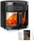 Friggitrice ad aria in vetro 4.5QT, friggitrice ad aria multipla da 1200 W con pentola in vetro, cestello antiaderente e lavabile in lavastoviglie, 97% in meno di olio, dispone di timer digitale