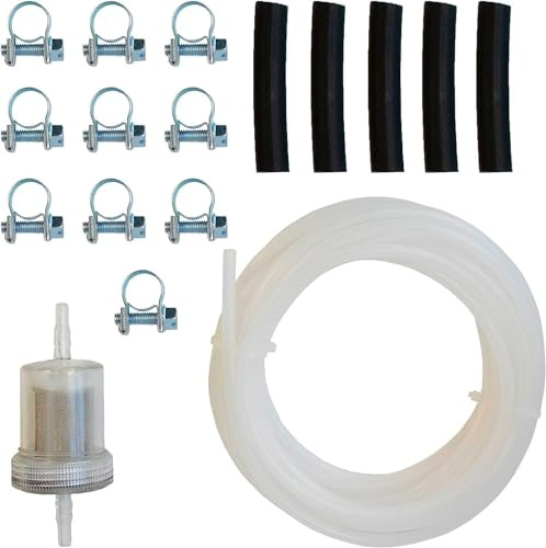 Diesel Heater Fuel Line, 5 M Fuel Filter Hose Clip Pipe Line Kit for Webasto Eberspacher Diesel Heater, 20pcs Durable Diesel Fuel Line Kit, Hose Clip Car Fuel Oil Heater Set, for Original Equipment