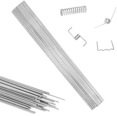 50 Stück Federstahldraht 2 mm Edelstahldraht Gerade Metall Federstahl Draht Biegbarer Metallstäbe für DIY Handarbeiten Geschenke Fahrrad-Speichen Modell Büroklammern Dekorationsherstellung(2mmx400mm)