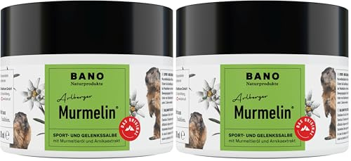 Arlberger Murmelin Sport und Gelenksalbe I Original Murmeltiersalbe I MADE IN AUSTRIA I mit Murmeltieröl | Arnika | Latschenkieferöl | Menthol 200 ml (Packung mit 2)
