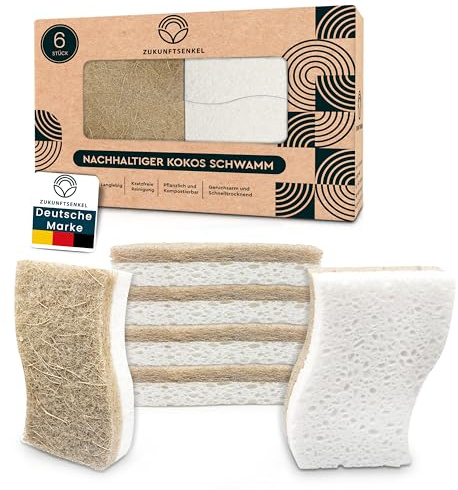 Spülschwamm Nachhaltig Küchenschwämme Biologisch Abbaubar Naturschwamm Umweltfreundlicher Kokosschwamm (6)