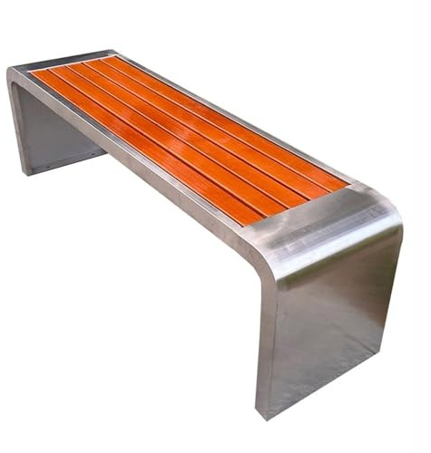 lskdnrufh Gartenbank, 2-Personen-Polyholz-Gartenbänke for Garten, Veranda, Hinterhof und Park, einfache Installation, Teakholz(Medium)