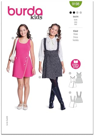Burda Sewing Pattern X09198BURDA Burda Style Pattern 9198 Children's Dress and Skirt 10-16 (140-176)