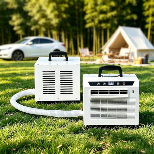 Condizionatore Split Piccole 3000BTU Con Pannello Touch E Telecomando 110/220V Silenzioso Raffrescatore Aria Climatizzatore Per Tendaa Camper Casa Ufficio