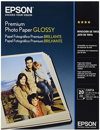 Epson Premium Photo Paper Glossy 8.5 x 11 20 Sheets Fotopapier 8.5 x 11 Zoll