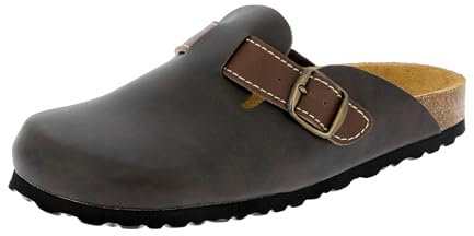 Lico Men's Bioline Clog Style Clogs, Brown, 6 UK