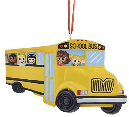 Kurt Adler 4.5RESIN SCHOOL BUS ORNAMENT