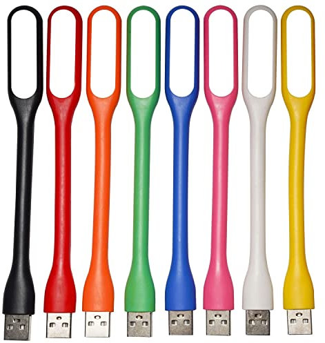 EBYPHAN Lámpara LED Flexible 8 Colores USB, Mini Luz Para Teclado de Laptop, Computadora y Ordenador Portátil, Lectura Ajustable