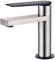 GRIFEMA LYON-G11001A | Bad - Waschtischarmatur mit wassersparfunktion, G3/8'' Anschlüsse | Einhebel - Bad Wasserhahn, Komfort - Höhe (103 mm), Schwarz, Messing, Gebürstetes Nickel