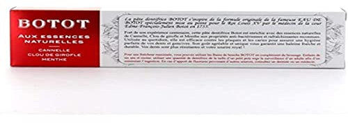 Botot Pâte Dentifrice Cannelle Clou de Girofle Menthe, 75 ml - Lot de 2