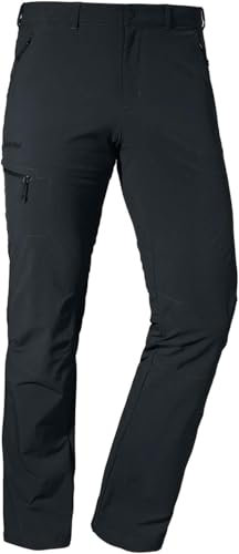 Schöffel Herren Pants Koper1 Robuste Hose Mit 4-Wege-Stretch, Elastische Und Wasserabweisende Wanderhose Für Männer, Schwarz, 48 EU