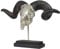 Hansmeier® Deko Skulptur Widder - Silber - Für Außen und Innen - 39 x 28 x 17 cm - Dekofigur - Moderne Dekorationsideen für Flur, Wohnzimmer, Garten