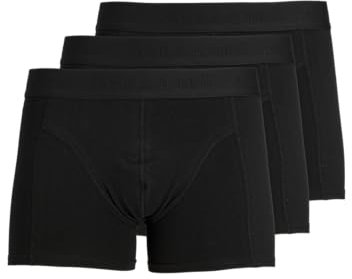 Jack & Jones Men's Jacwaistband Trunks 3 Pack Noos Boxer Shorts, Black Â– Black (12127816)., L UK