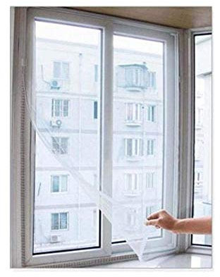 Aeromdale - Zanzariera per finestra, rete per finestra, zanzariera, zanzariera, zanzariera, zanzariera, zanzariera, zanzariera, zanzariera, rete fai da te per porta, rete a rete (bianco)